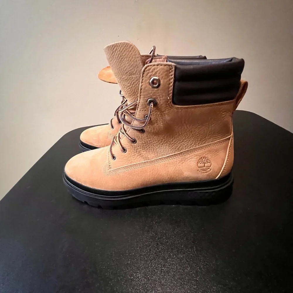 TIMBERLAND NWOT Wheat Nubuck Greyfield Leather Waterproof Lace-Up Boots S 8.5